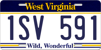 WV license plate 1SV591