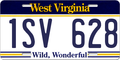 WV license plate 1SV628