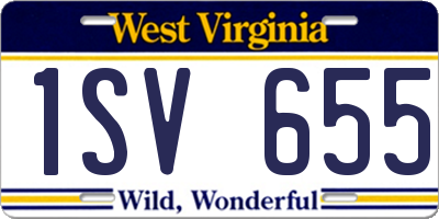 WV license plate 1SV655