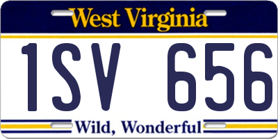 WV license plate 1SV656