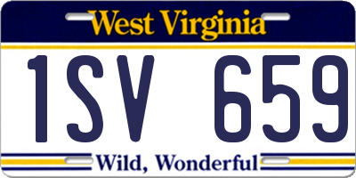 WV license plate 1SV659