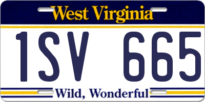 WV license plate 1SV665
