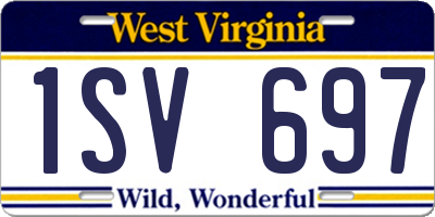 WV license plate 1SV697