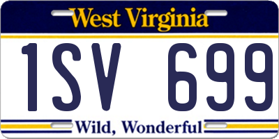 WV license plate 1SV699