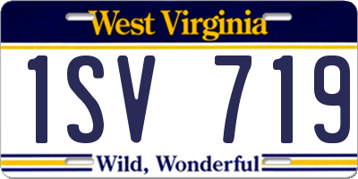 WV license plate 1SV719