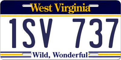 WV license plate 1SV737