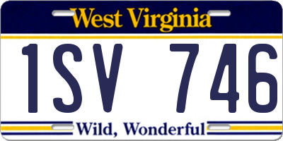 WV license plate 1SV746