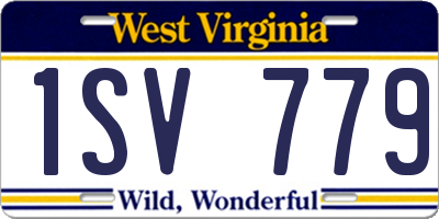 WV license plate 1SV779