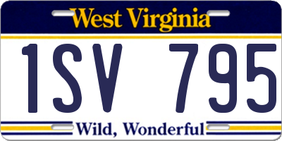 WV license plate 1SV795