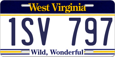WV license plate 1SV797