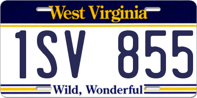 WV license plate 1SV855