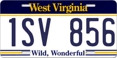 WV license plate 1SV856