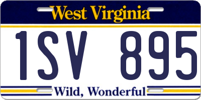 WV license plate 1SV895