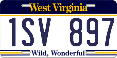 WV license plate 1SV897