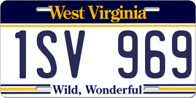 WV license plate 1SV969