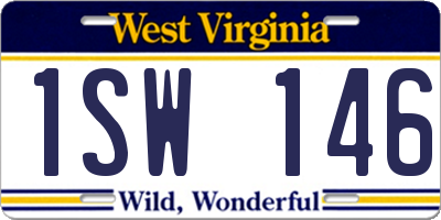 WV license plate 1SW146