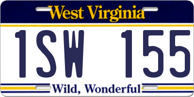 WV license plate 1SW155