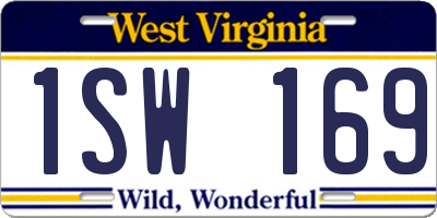 WV license plate 1SW169