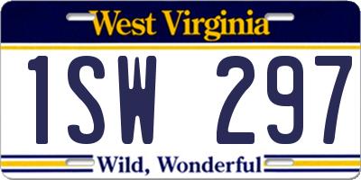 WV license plate 1SW297