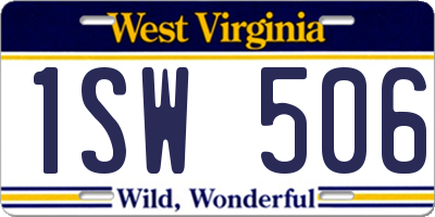 WV license plate 1SW506