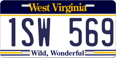WV license plate 1SW569