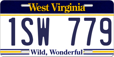 WV license plate 1SW779