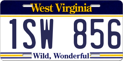 WV license plate 1SW856