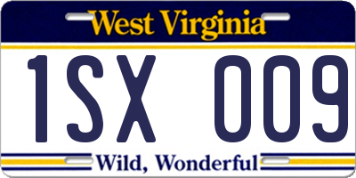 WV license plate 1SX009