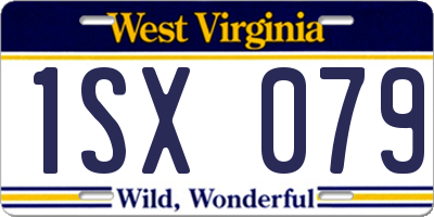 WV license plate 1SX079