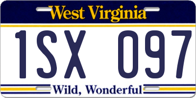 WV license plate 1SX097