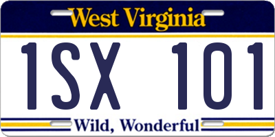 WV license plate 1SX101