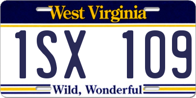 WV license plate 1SX109