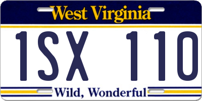 WV license plate 1SX110