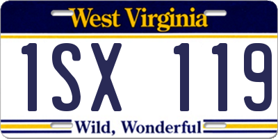 WV license plate 1SX119