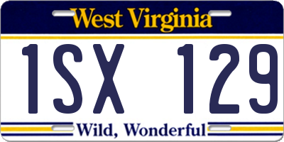 WV license plate 1SX129