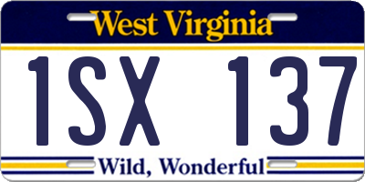 WV license plate 1SX137