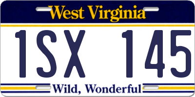 WV license plate 1SX145