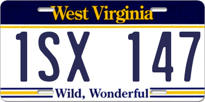 WV license plate 1SX147