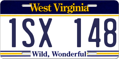 WV license plate 1SX148