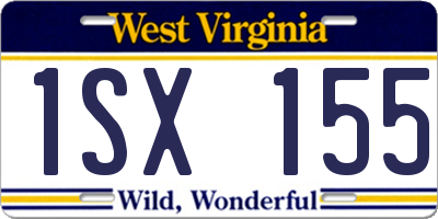 WV license plate 1SX155