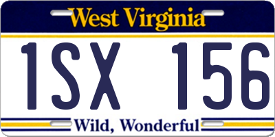 WV license plate 1SX156