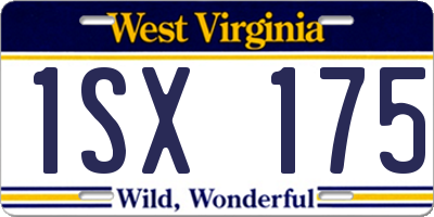 WV license plate 1SX175