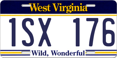 WV license plate 1SX176