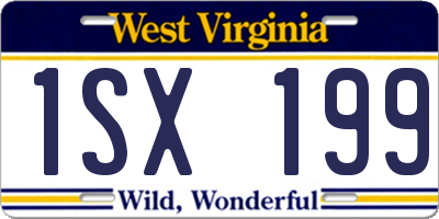 WV license plate 1SX199