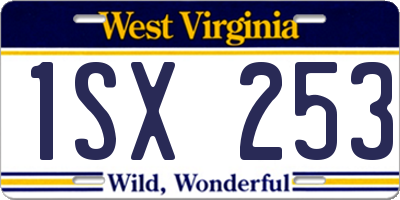 WV license plate 1SX253