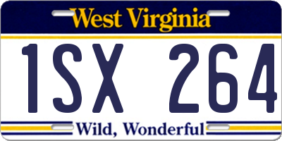 WV license plate 1SX264