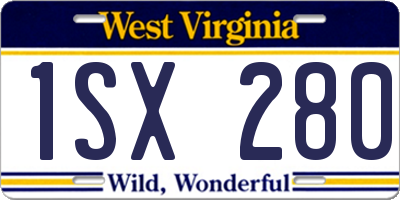 WV license plate 1SX280