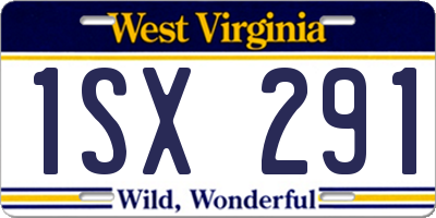 WV license plate 1SX291