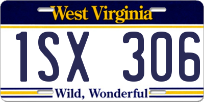 WV license plate 1SX306