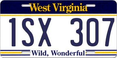 WV license plate 1SX307